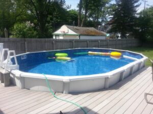 semi inground pools